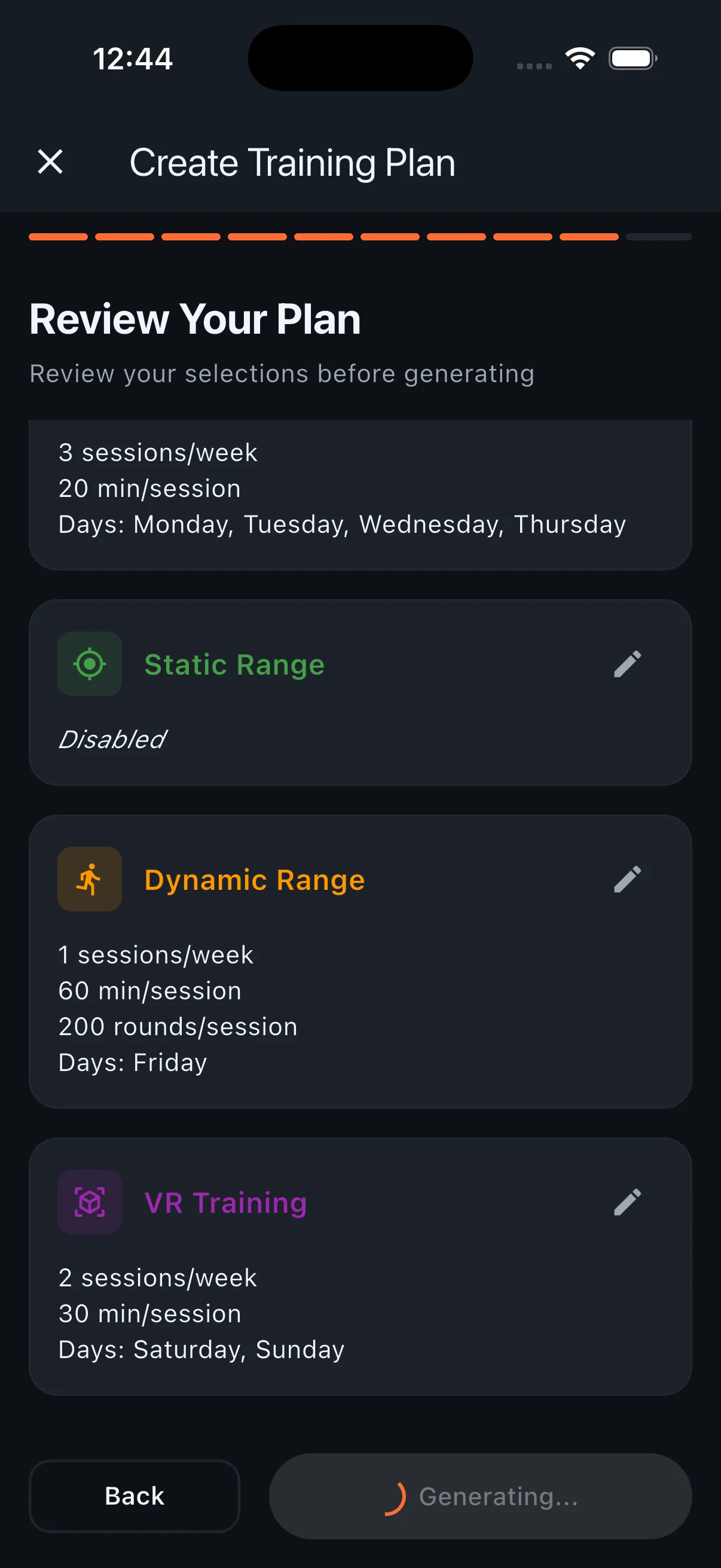 Ranger app AI-Powered Plan Builder screen