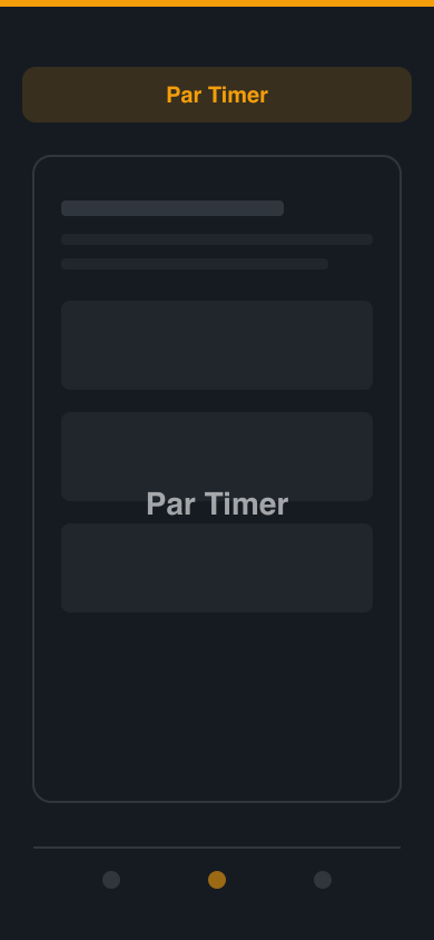 Ranger app A Par Timer in Your Pocket screen