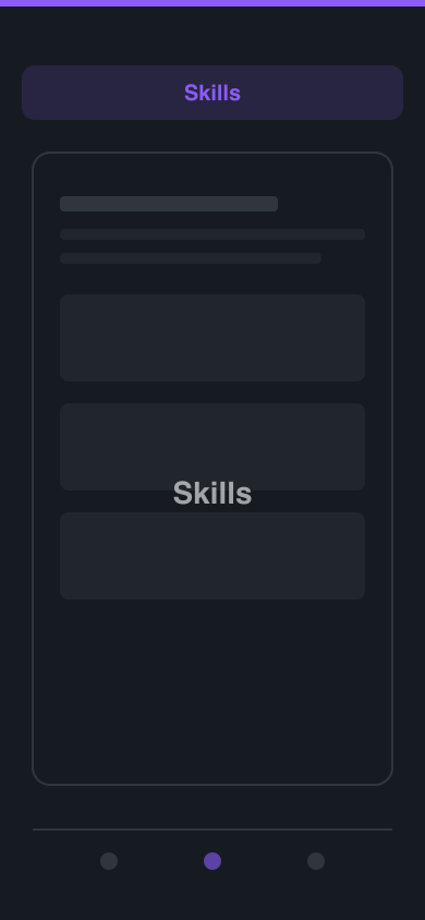 Ranger app skills overview with progress charts