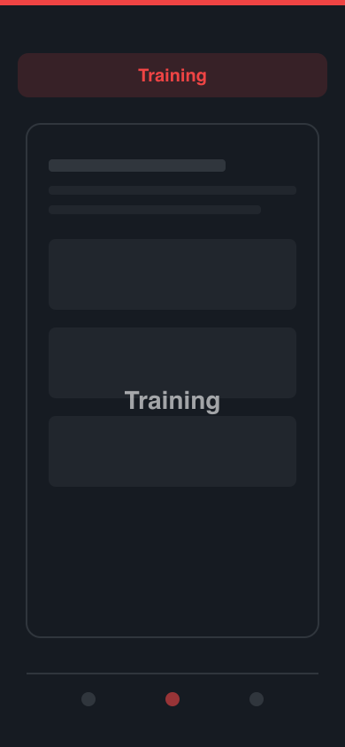 Ranger app Session Builder screen